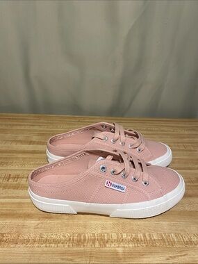 SUPERGA 2402 Slip On Mule Sneakers Pink Smoke Avori Womens 6/ Mens 4.5 NWT
